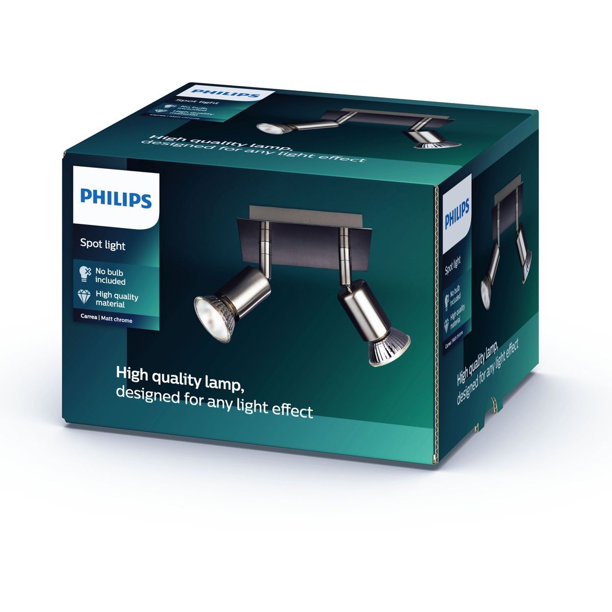 Philips - CARREA plate/spiral nickel 2x50W 230V