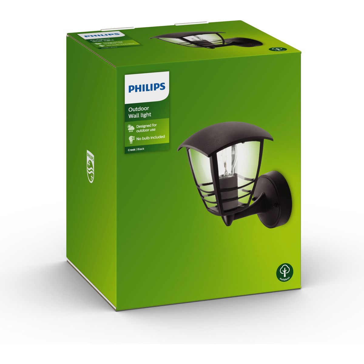 Philips - Creek wandlantaarn zwart 1x60W 230V up