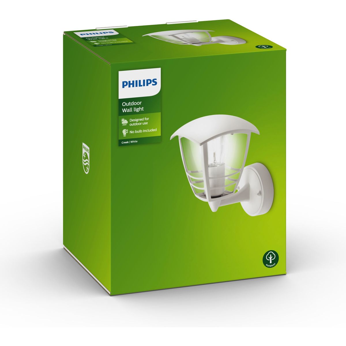 Philips - Creek wandlantaarn wit 1x60W 230V up