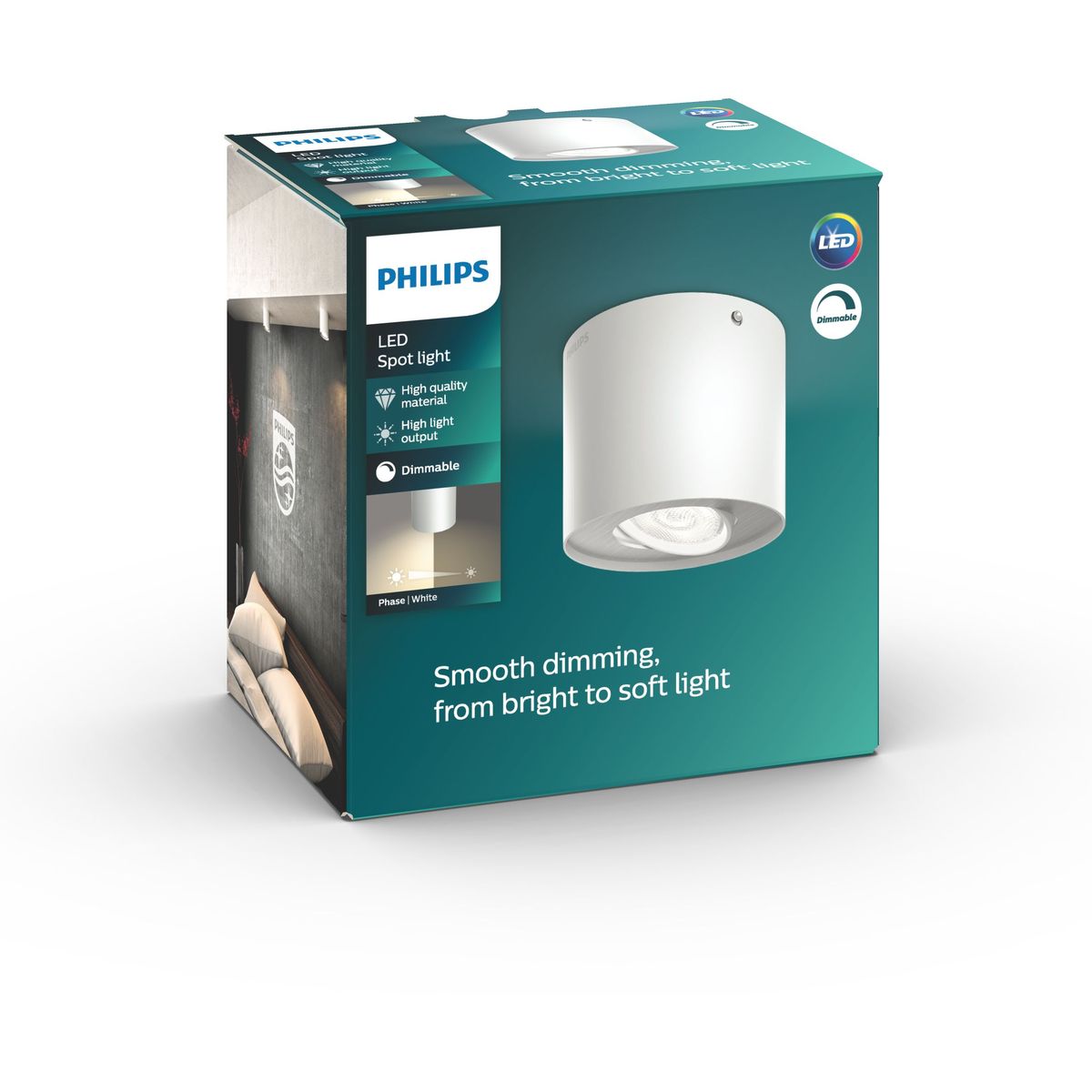 Philips - Phase single spot white 1x4.5W SELV
