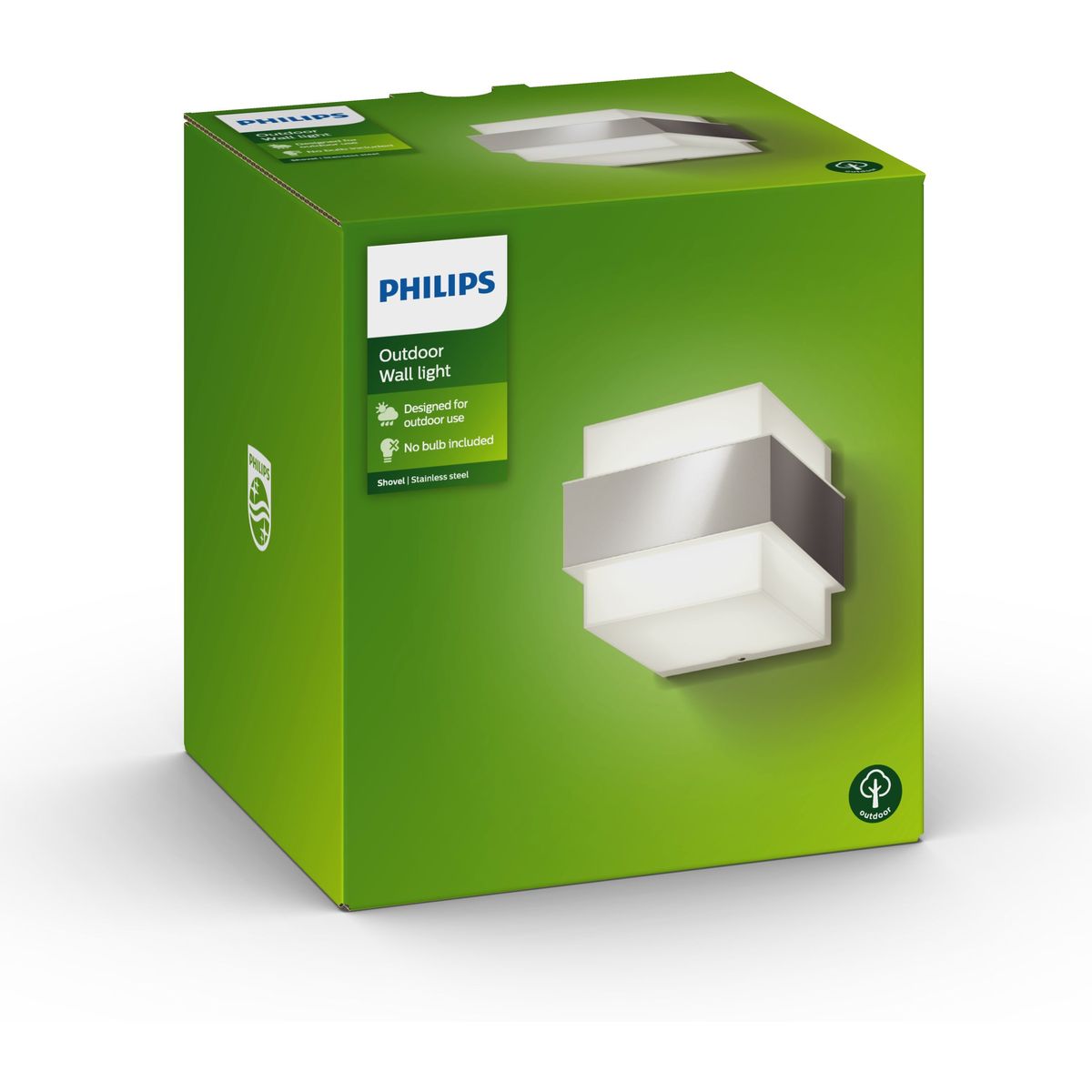 Philips - Schep wandlantaarn RVS 1x42W 230V