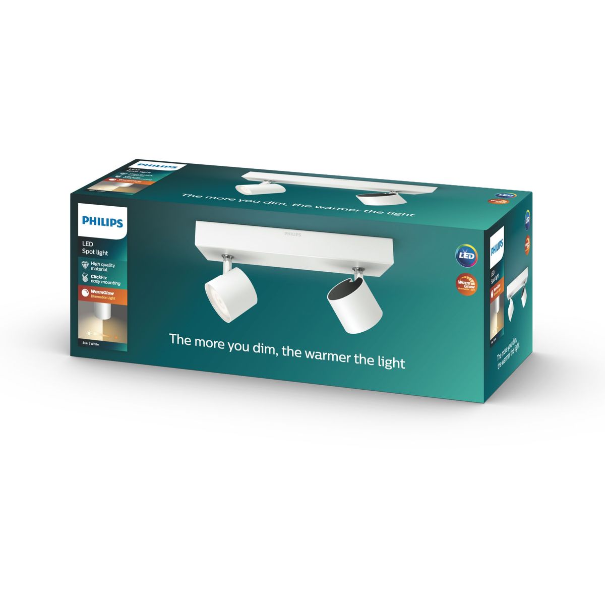 Philips - STAR bar/tube white 2x4.5W SELV