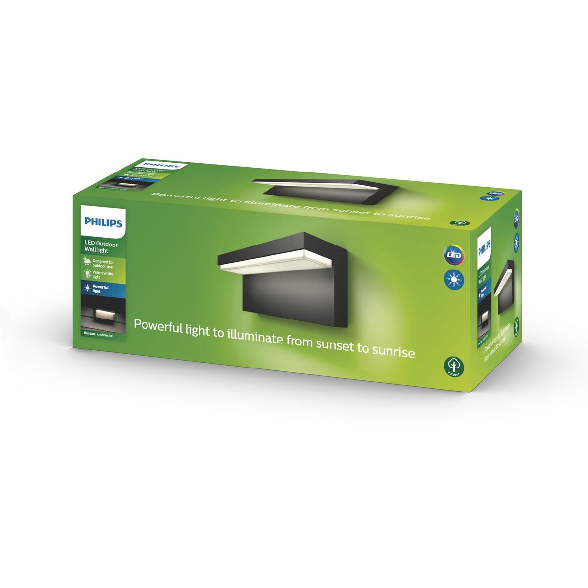 Philips - Bustan wandlantaarn antraciet 2x4,5W