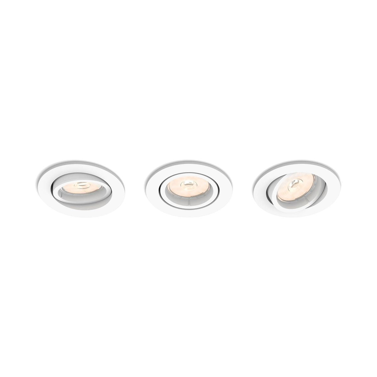 Philips - DONEGAL recessed white 3xNW 230V Rund