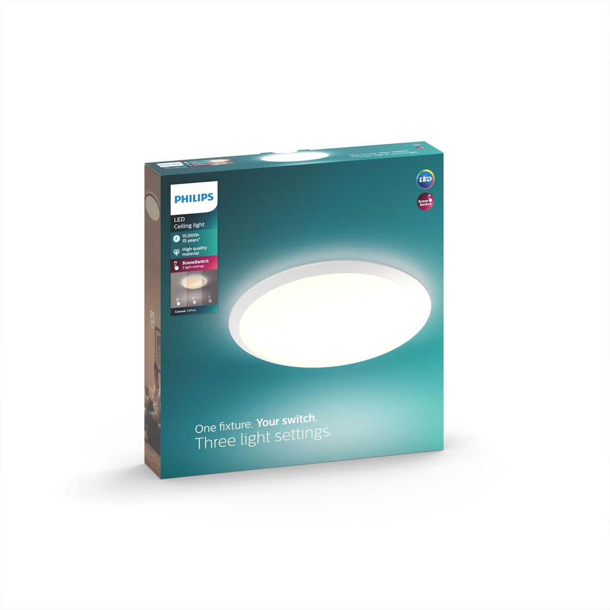 Philips - CAVANAL 27K plafondlamp wit 1x18W 230