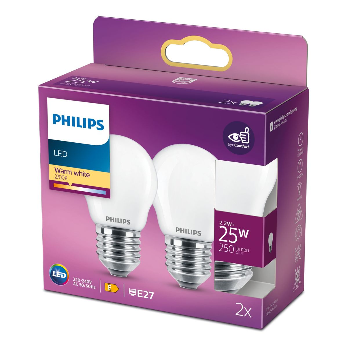Philips - LED classic 25W P45 E27 WW FR ND 2SRT6