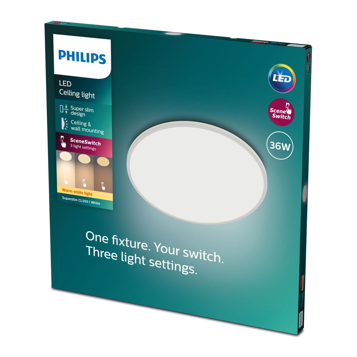 Philips - Superslim CL550 SS RD 36W 27K W WV 06