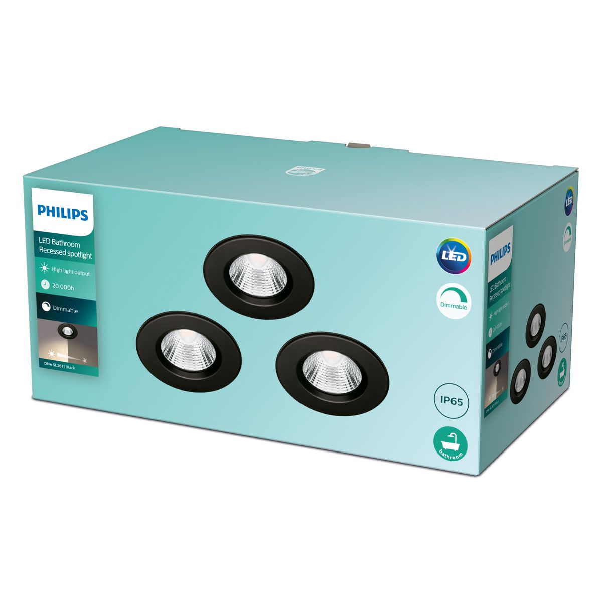 Philips - DIVE SL261 RD 070 5,5W 27K BL IP65R 3PK