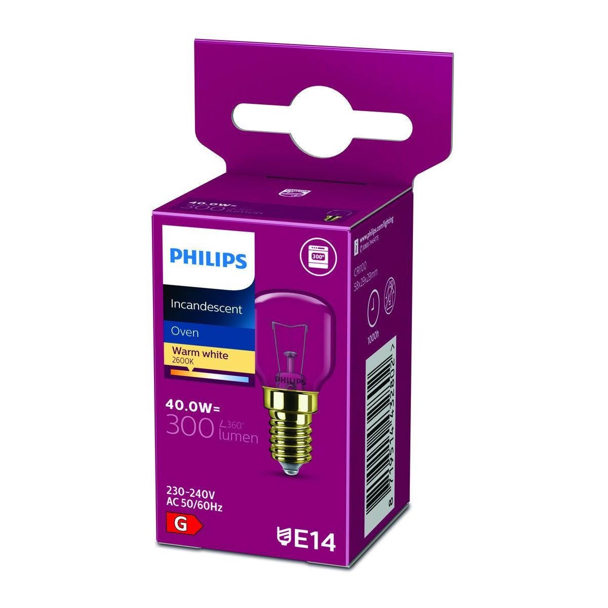 Philips - App 40.0W E14 230-240V T29 OV 1PF/10