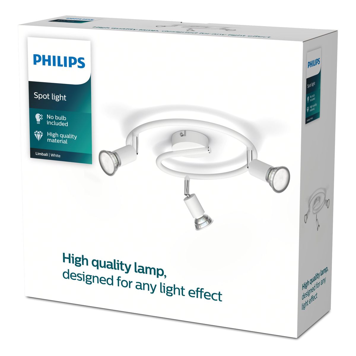 Philips - Limbali plate/spiral white 3x50W 230V