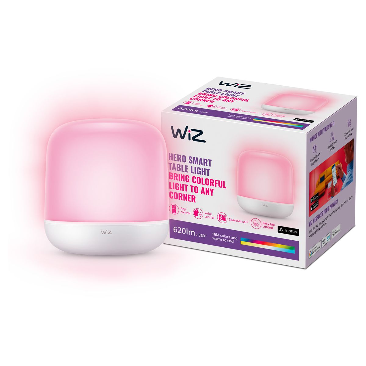 Philips - Wi-Fi BLE Hero Tafellamp EU