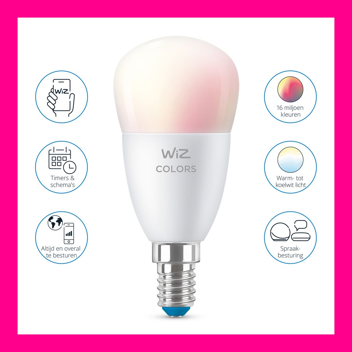 Philips - Wi-Fi BLE 40W P45 E14 922-65 RGB 1PF/6