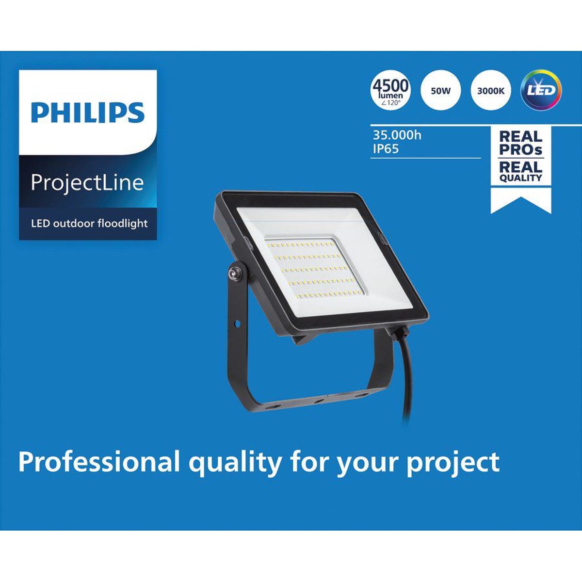 Philips - Projectline Schijnwerper 50W 3000K