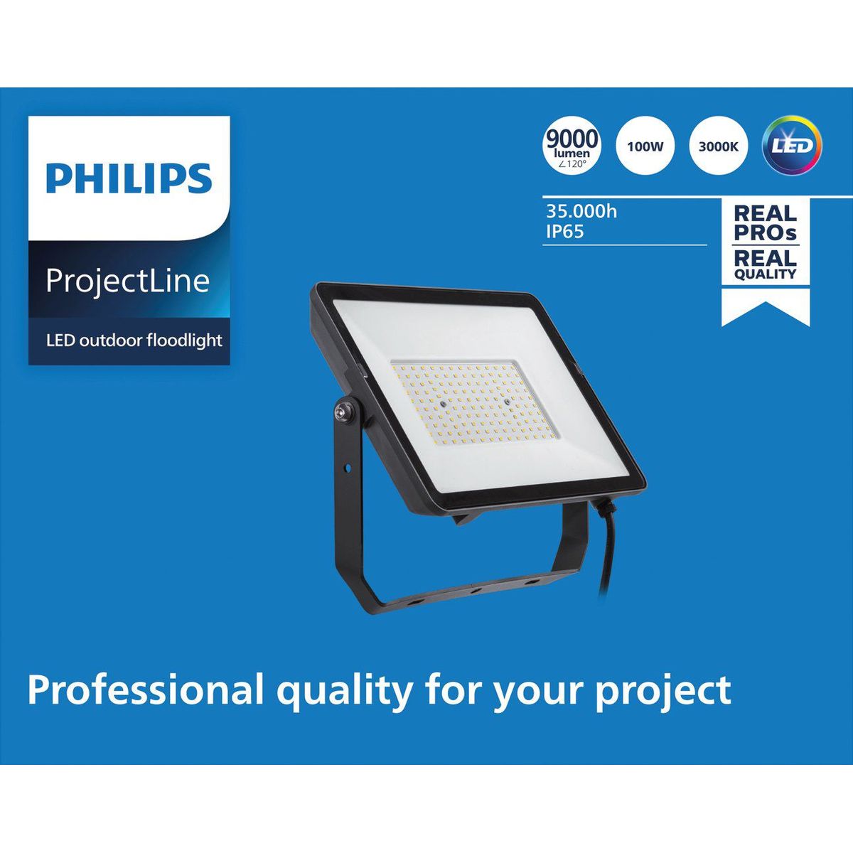 Philips - Projectline Schijnwerper 100W 3000K