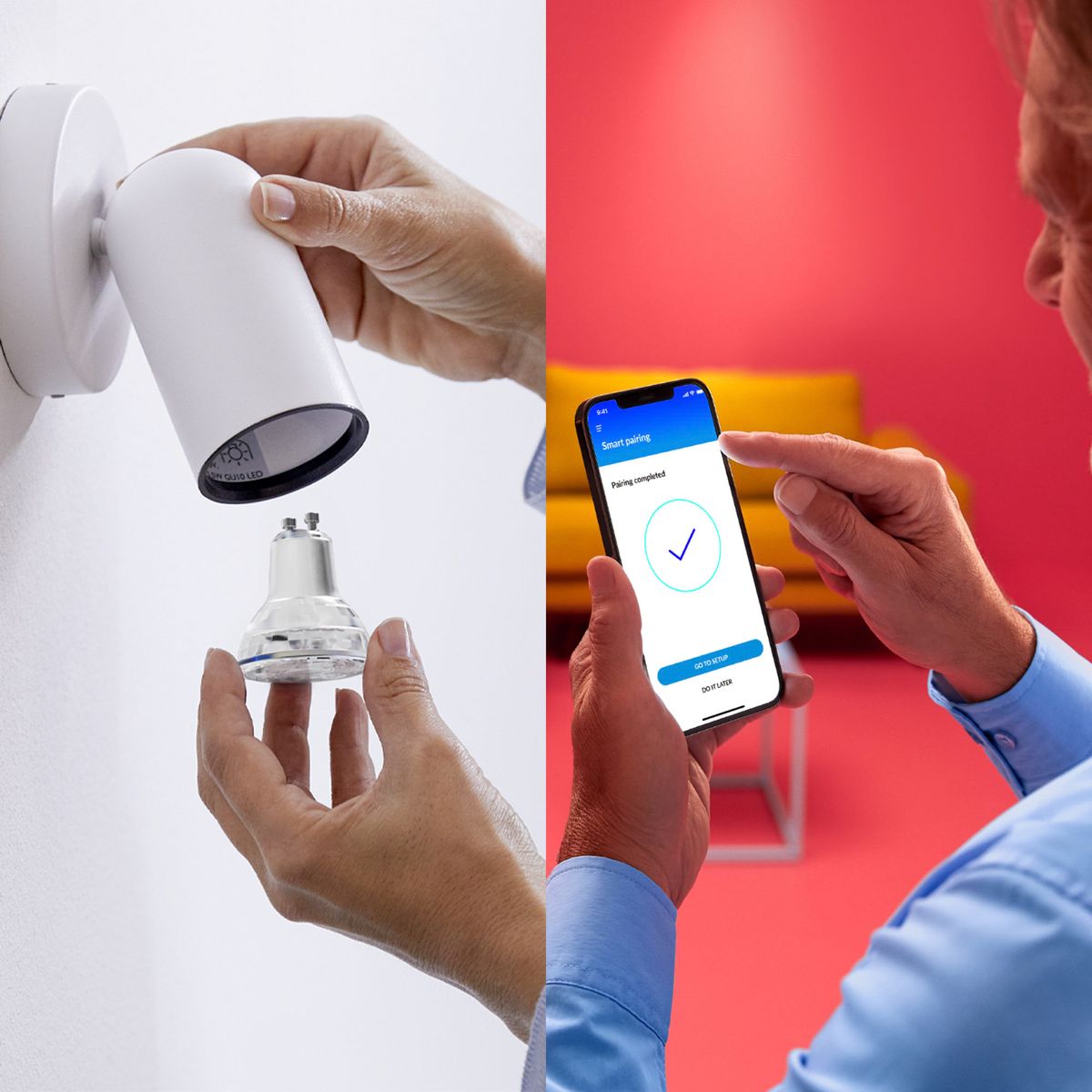 Philips - Wi-Fi BLE 50W GU10 GLAS 922-65 RGB1PF/6