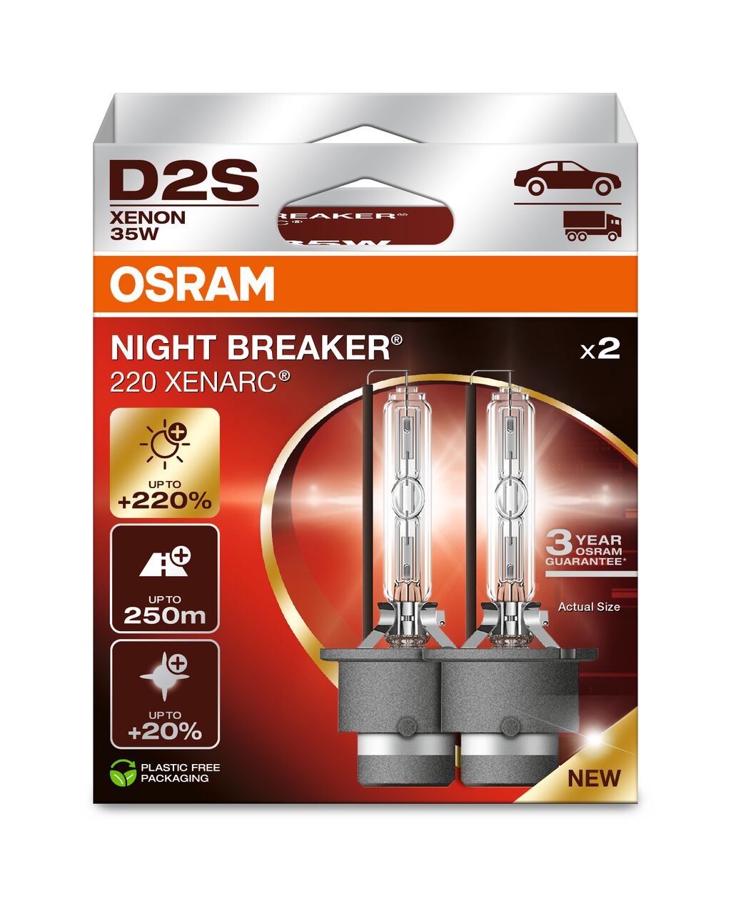 OSRAM XENARC NIGHT BREAKER LASER (VOLGENDE GEGEN) - D2S - 2-PACK