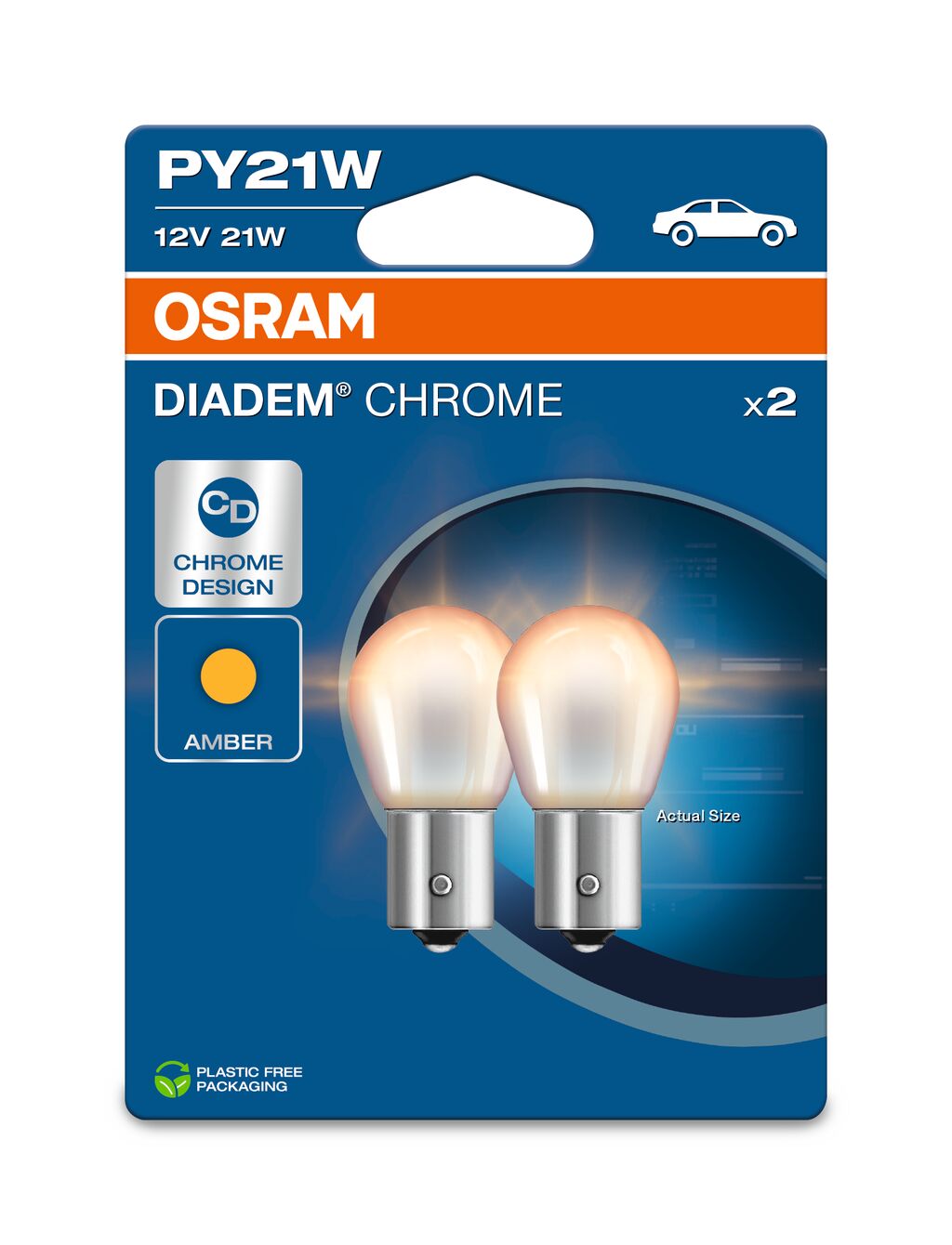 OSRAM DIADEM CHROME - PY21W Extra gloeilamp