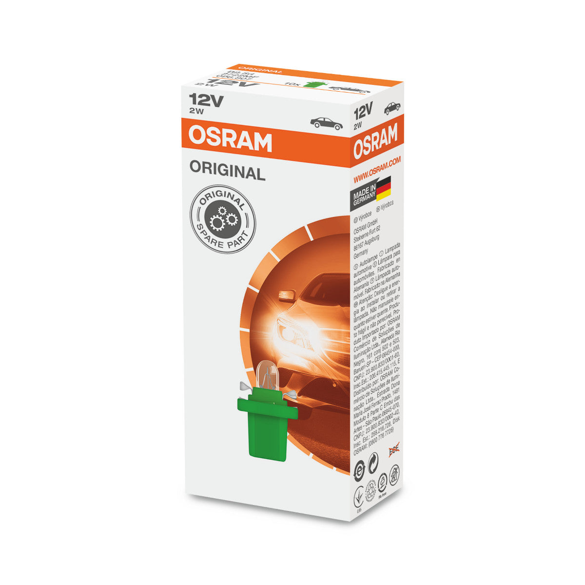 OSRAM ORIGINAL - KUNSTSTOF MF BASE - 2W - B8.5d - Extra gloeilamp