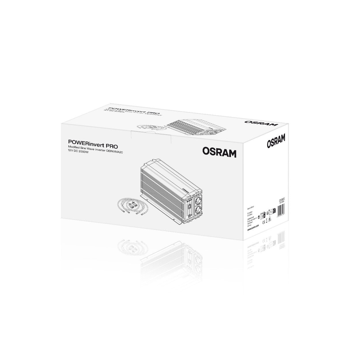 OSRAM gemodificeerde sinusomvormer 12V DC 2000W