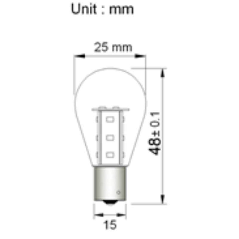BA15s 12V/24V 1,5W
