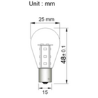 BA15s 12V/24V 1,5W