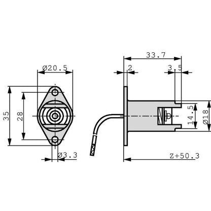 Lampvoet R7s Metaal