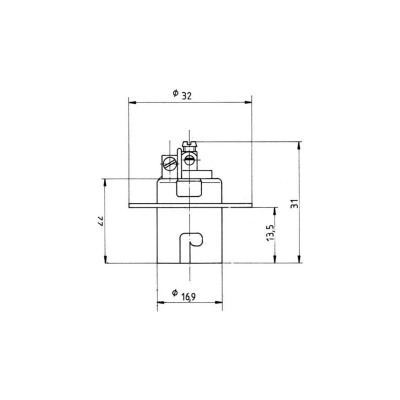 Lampvoet BA15s metaal