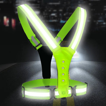 LED-reflecterend vest - SportGlo wit en rood