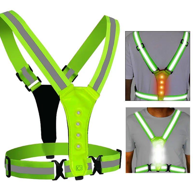 LED-reflecterend vest - SportGlo wit en rood