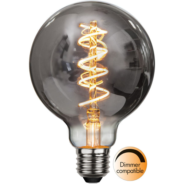 Star Trading - LED lamp E27 G95 Decoled Spiral Smoke - 2,0w - 2100K - Dimbaar