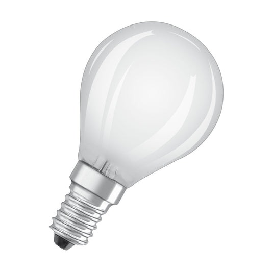 OSRAM LED-LAMPA RUND KLAR (34) E14 SILVER
