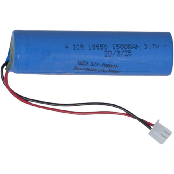 Star Trading - Zonnecelverlichting - Batterij 18650 3,7V 1500mAh Li-ion JST-PH 2mm stekker - Blauw - 6,7cm