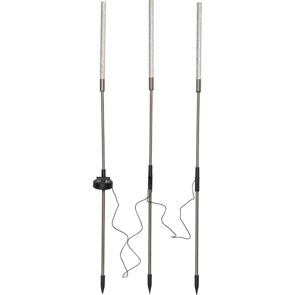 Star Trading - Zonnecelverlichting - Zonneceldecoratie Bubbly 3-polig - Transparant - 83cm