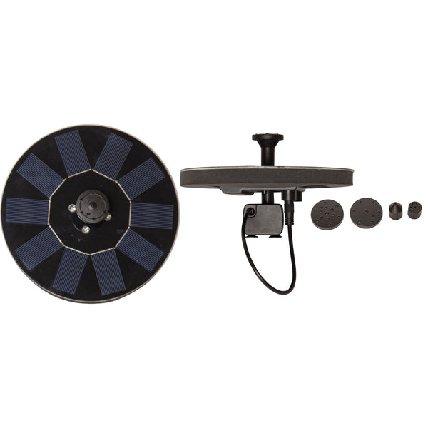 Star Trading - Zonnecelverlichting - Zonneceldecoratie Fontein - Zwart - 10cm Lichtkleur RGB (Rood-Groen-Blauw)