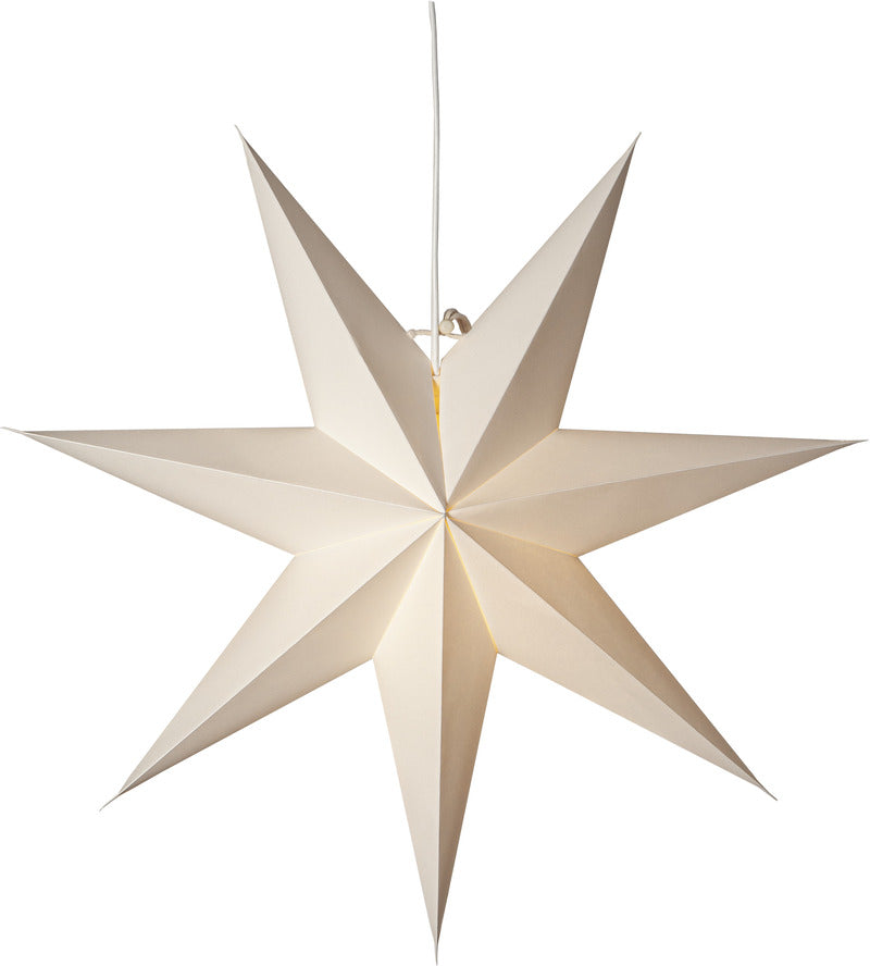 Star Trading - Kerstster - Papieren ster Effen - Wit - 45cm