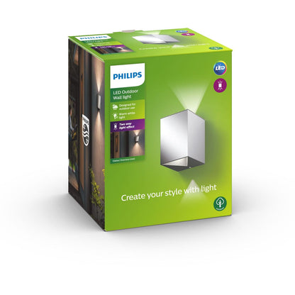 Philips - Cistus wall lantern inox 2x4.5W SELV