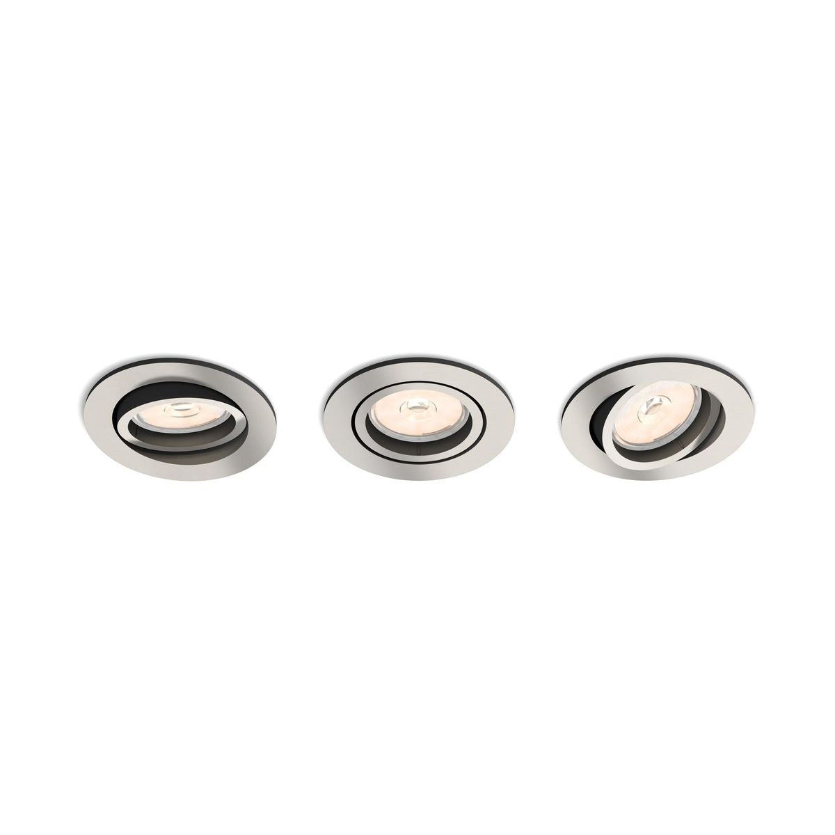 Philips - DONEGAL recessed nickel 3xNW 230V Rund