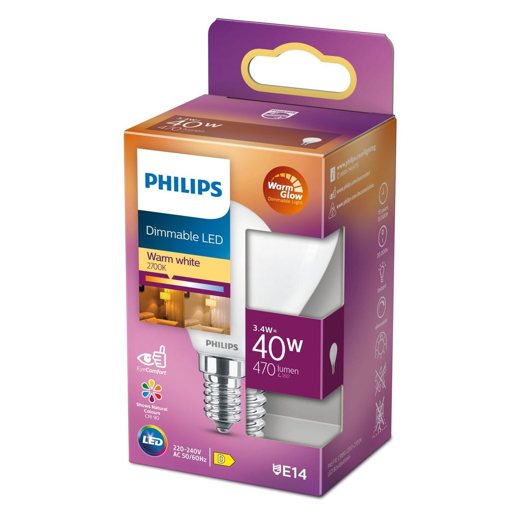 Philips - LED classic 40W P45 E14 FR WGD90 SRT4