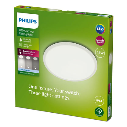 Philips - SuperSlim Ceiling SSW 15W 40K White IP54