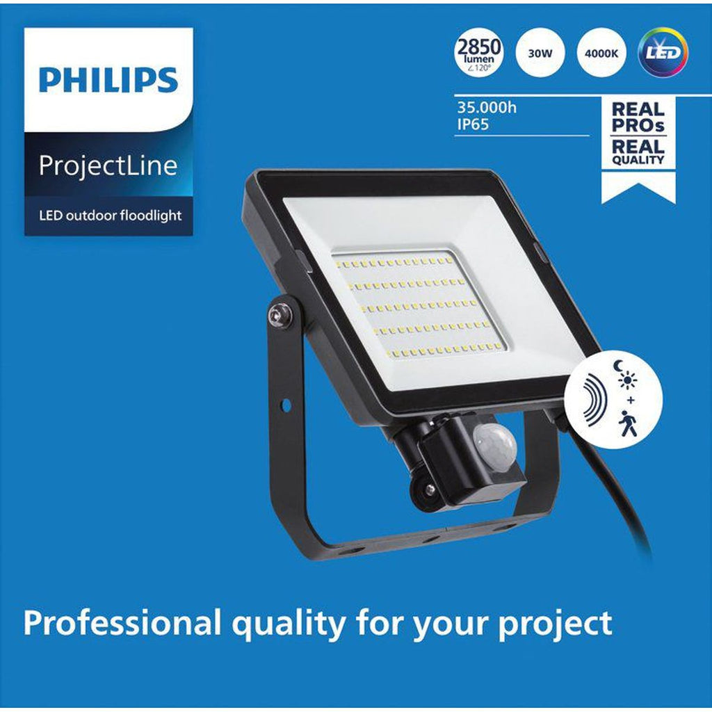 Philips - Projectline Schijnwerper 30W 4000K Sensor