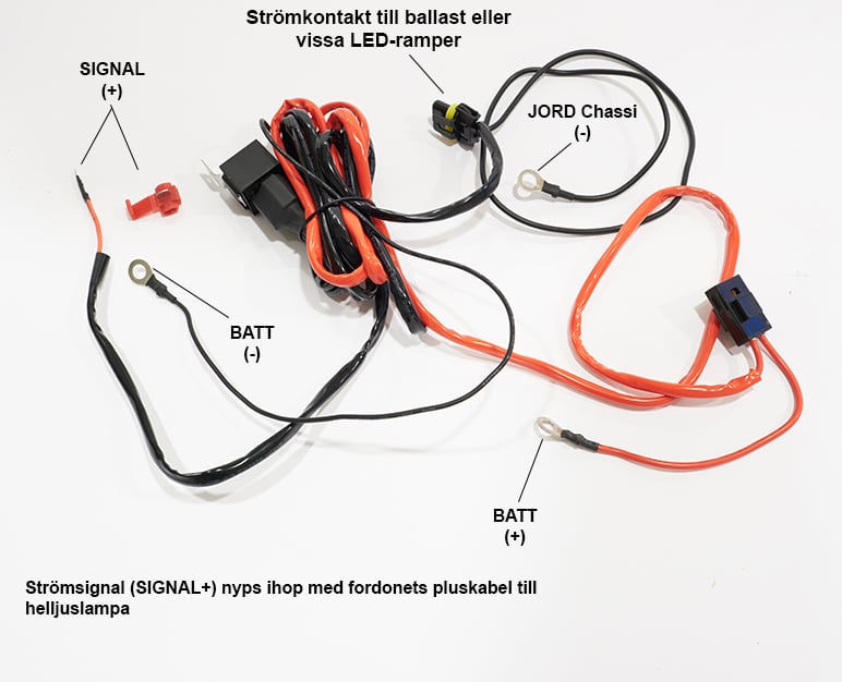 Relaiskabelset 1st Extra verlichting 12V|9006