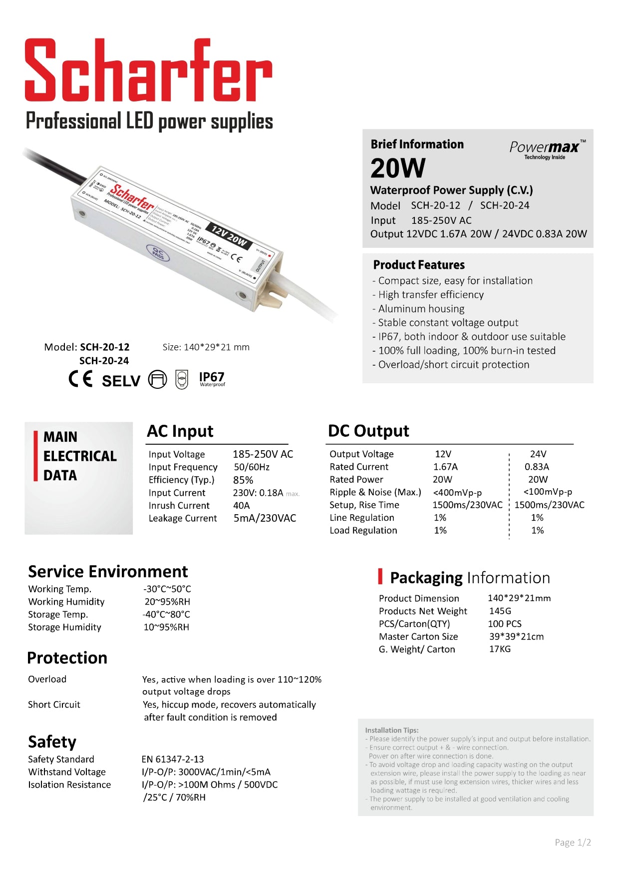 Transformator 230V AC naar 24V DC 20W