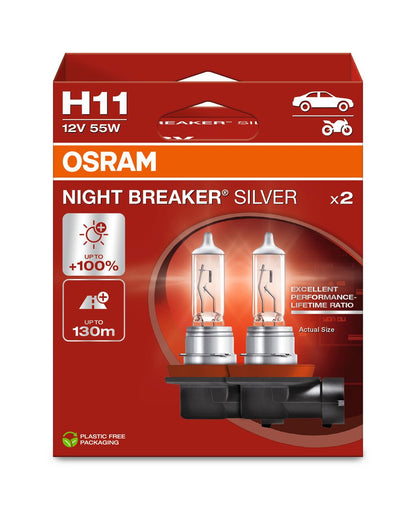 OSRAM NIGHT BREAKER® SILVER H11 Duo-doos