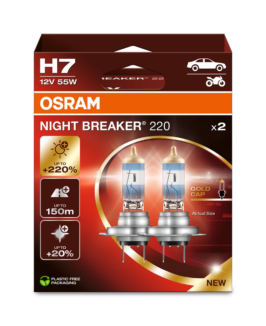 OSRAM NIGHT BREAKER 220 - H7 - 2-pack