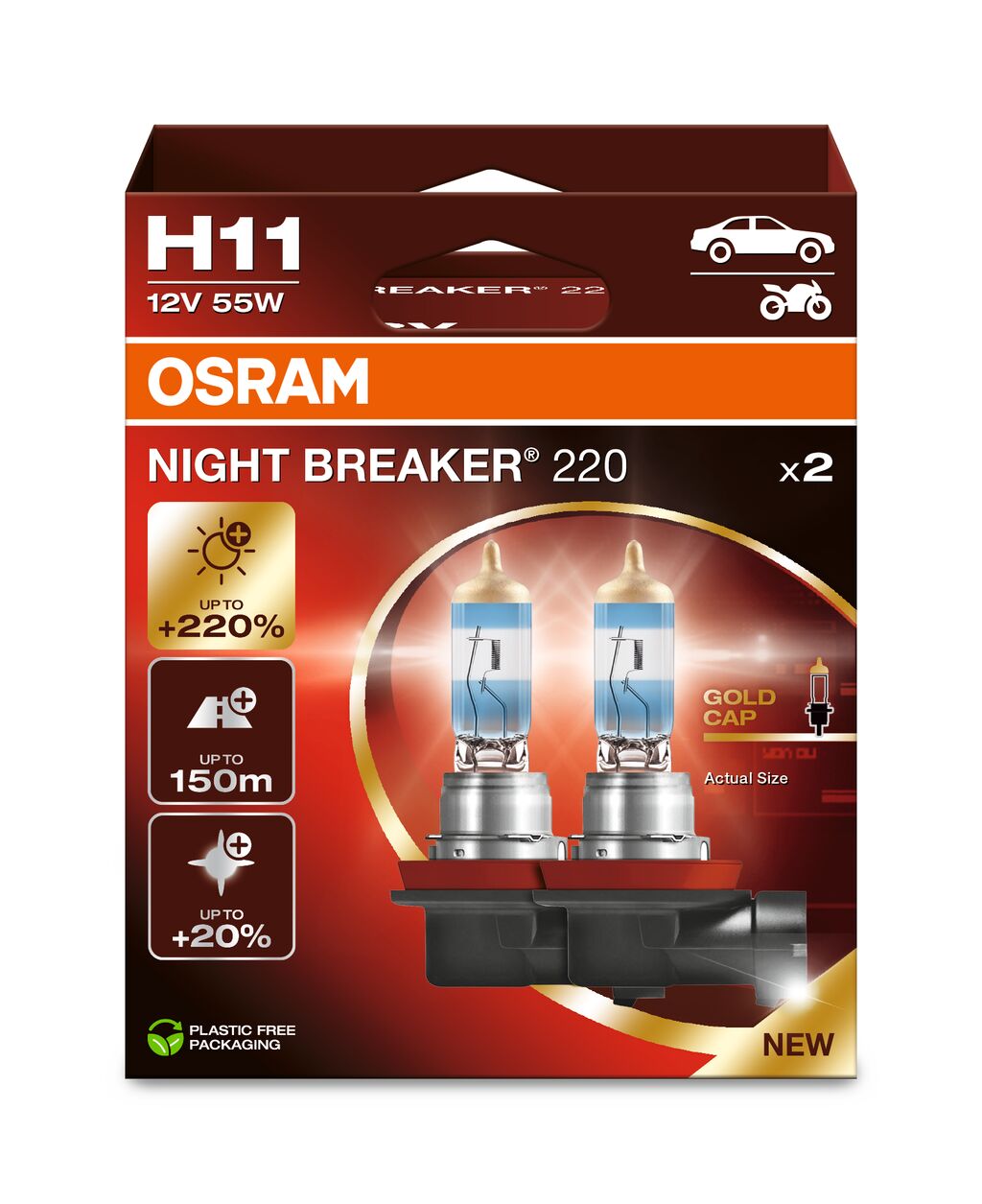 OSRAM NIGHT BREAKER 200 - H11 - 2-pack