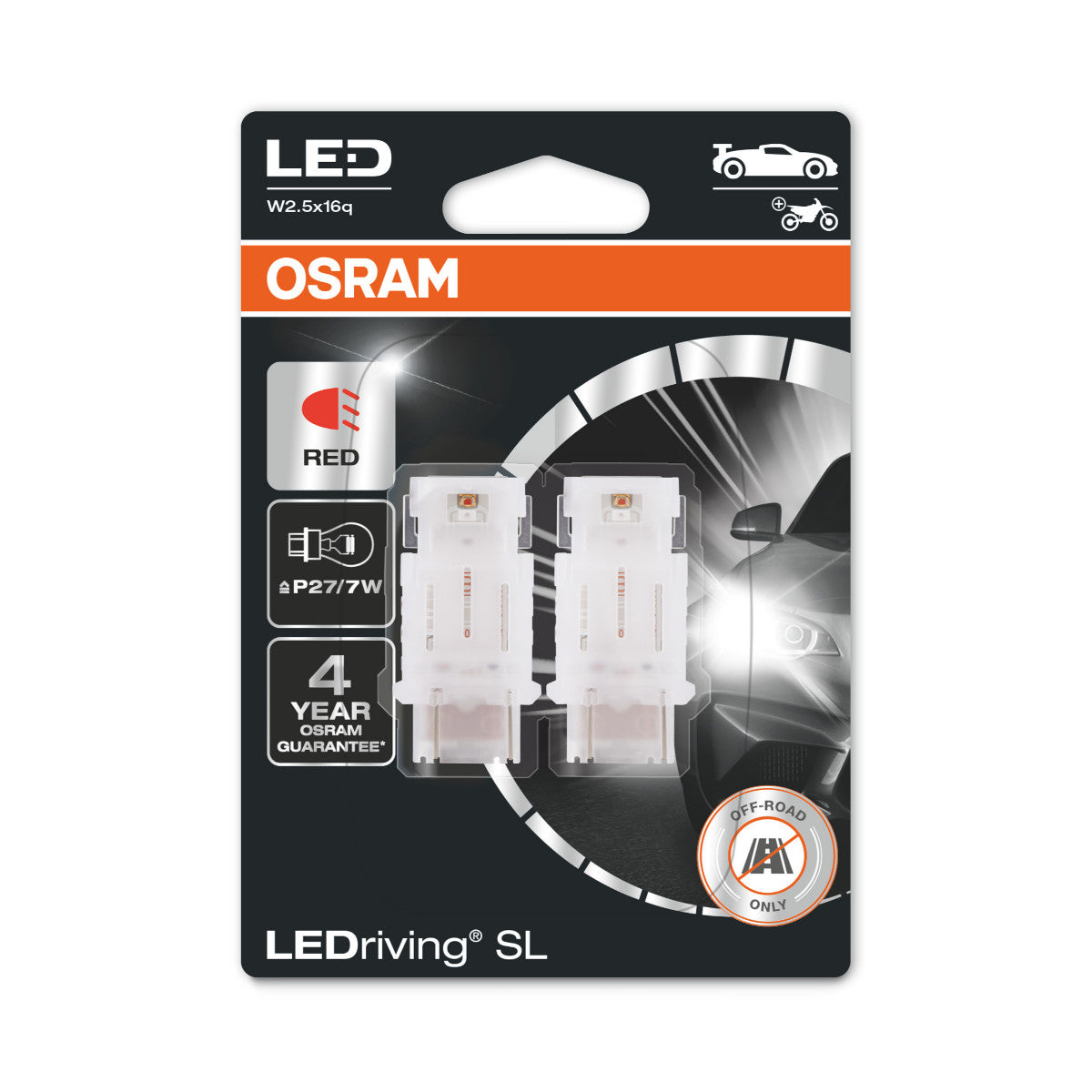 OSRAM LEDriving SL - Offroad P27-7W - rood