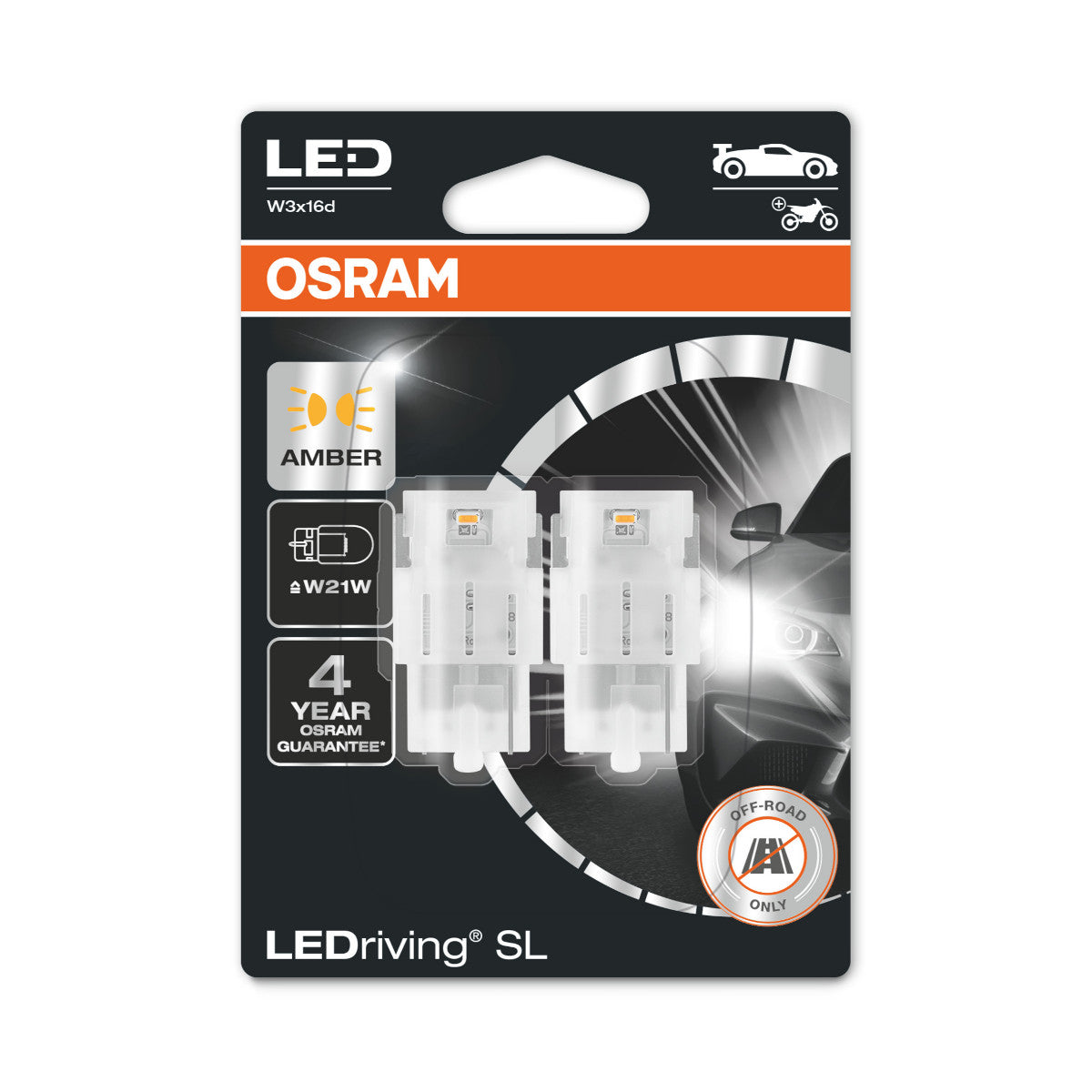 OSRAM LEDriving SL - Offroad W21W - geel