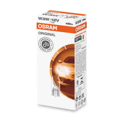 OSRAM ORIGINAL - WEDGE BASE - 3W - 12V - W2.1x9.5d - Extra gloeilamp