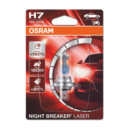 OSRAM NIGHT BREAKER® LASER H7 enkele blisterverpakking