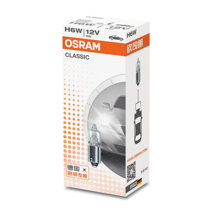 OSRAM ORIGINAL - METALEN BASIS - H6W Extra gloeilamp